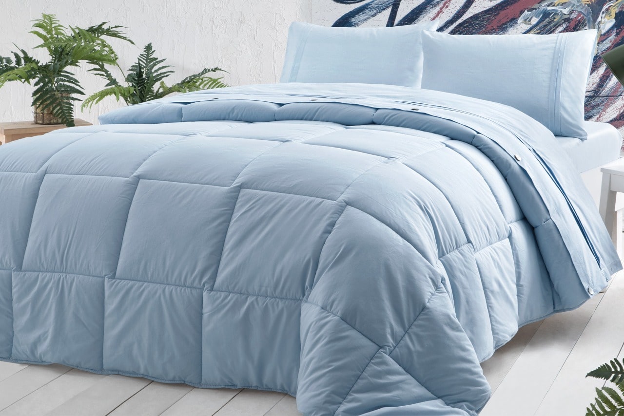 Basic Alvásszett ágyon kék